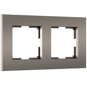 Изображение Рамка на 2 поста Slab (бронза матовый) W0022963