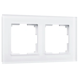 Изображение Рамка на 2 поста (белый матовый) W0021105