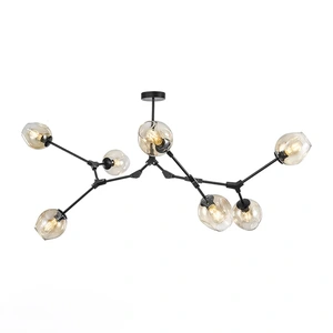 Изображение Люстра Адель Branching Bubble Chandelier L7 Black Amber By Imperiumloft