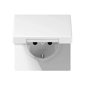 Изображение Розетка с заземлением и крышкой 16А 250В LS 990 белый LS1520KLWW Jung