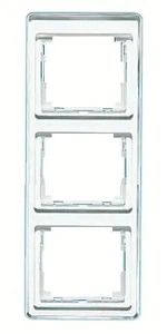Изображение Рамка тройная, для вертикального монтажа Jung SL 500, стекло серебро sl583si SL 500