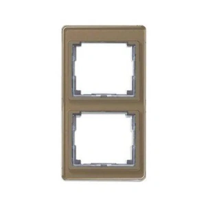 Изображение Рамка на 2 поста вертикальная SL 500 золотая бронза SL582GB Jung
