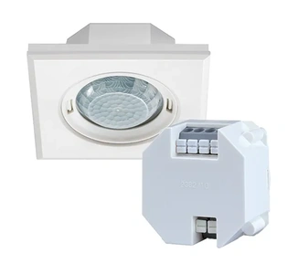 Изображение Датчик присутствия ESYLUX PD-FLAT 360i/8 SQUARE WHITE DALI SET (EP10428715)