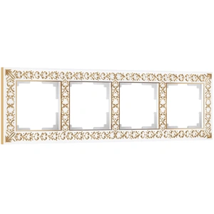 Изображение Рамка на 4 поста (белое золото) W0041523