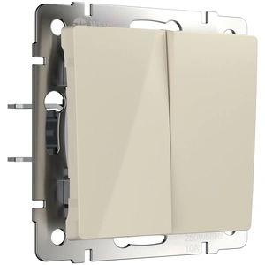 Изображение Выключатель двухклавишный (слоновая кость) W1120003