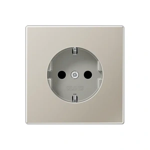 Изображение Розетка с заземлением 16А 250В LS plus сталь ES1520 Jung