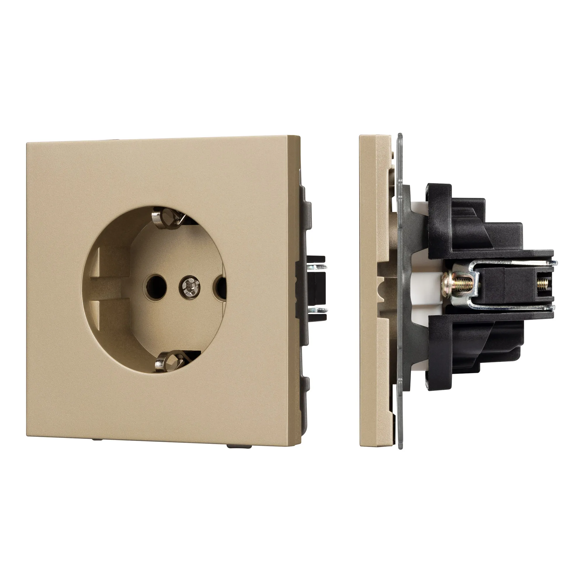 Механизм электрической розетки SCT-NOBE-MEU1-SFPL-GD (230V, 16A) (Arlight, -) - Изображение