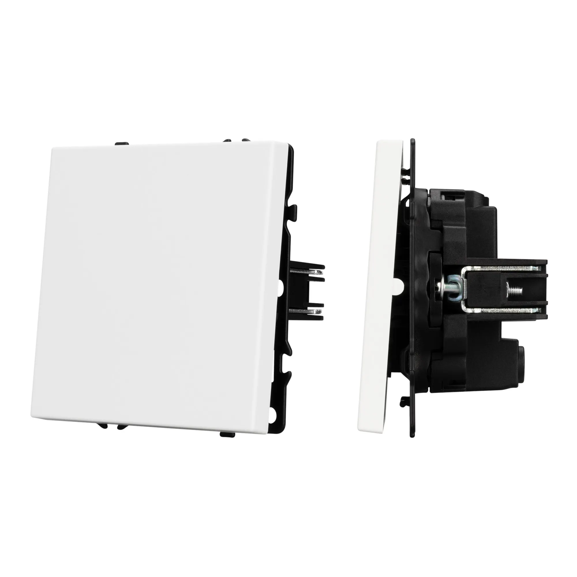Механизм выключателя одноклавишный перекрёстный SWT-NOBE-MKX1-SFPL-WH (230V, 10A) (Arlight, -) - Изображение