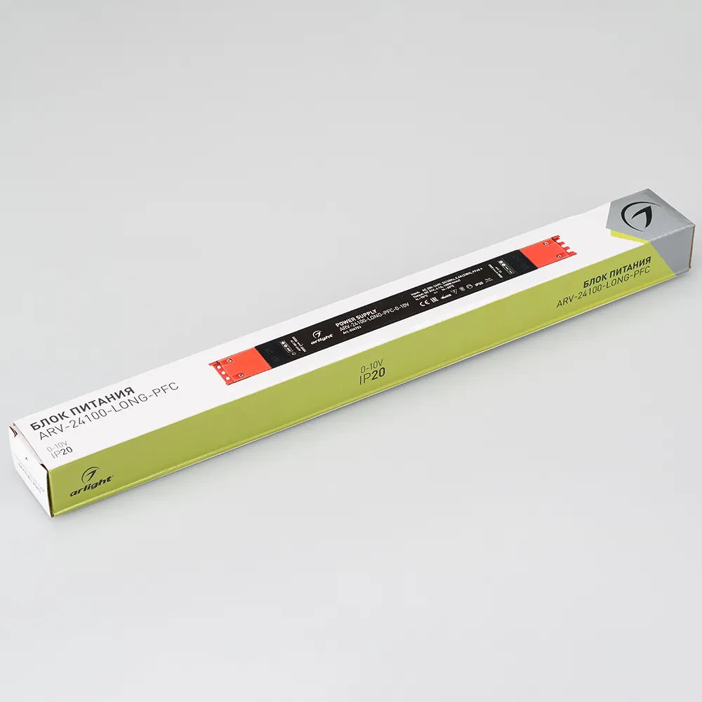 Блок питания ARV-24100-LONG-PFC-0-10V (24V, 4.1A, 100W) (Arlight, IP20 Металл, 5 лет)