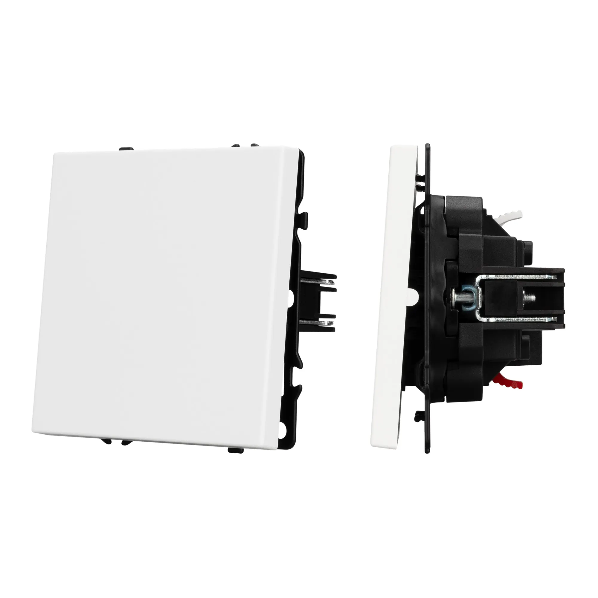Механизм выключателя одноклавишный проходной SWT-NOBE-MKP1-SFPL-WH (230V, 10A) (Arlight, -) - Изображение