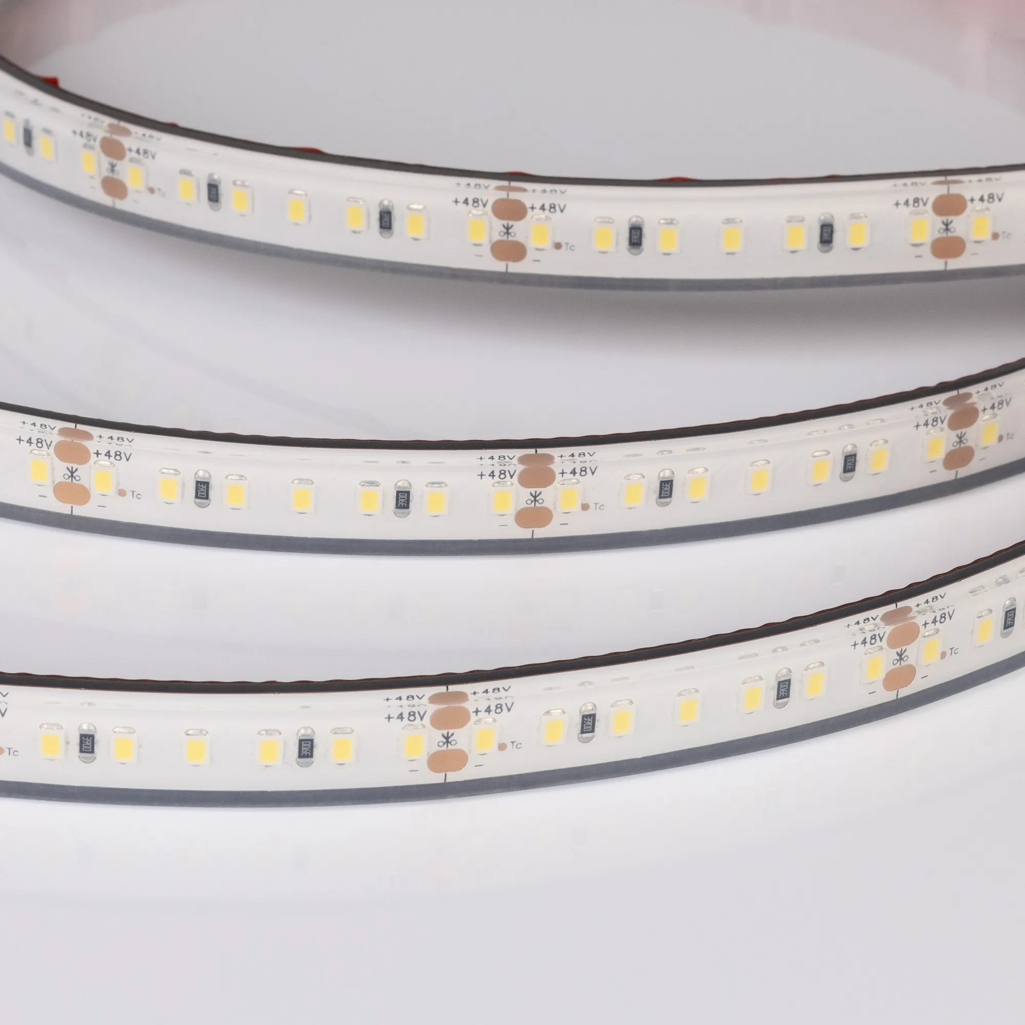 Лента герметичная RTW-PFS-A140-12mm 48V Warm2400 (12 W/m, IP68, 20m) (Arlight, -) - Изображение